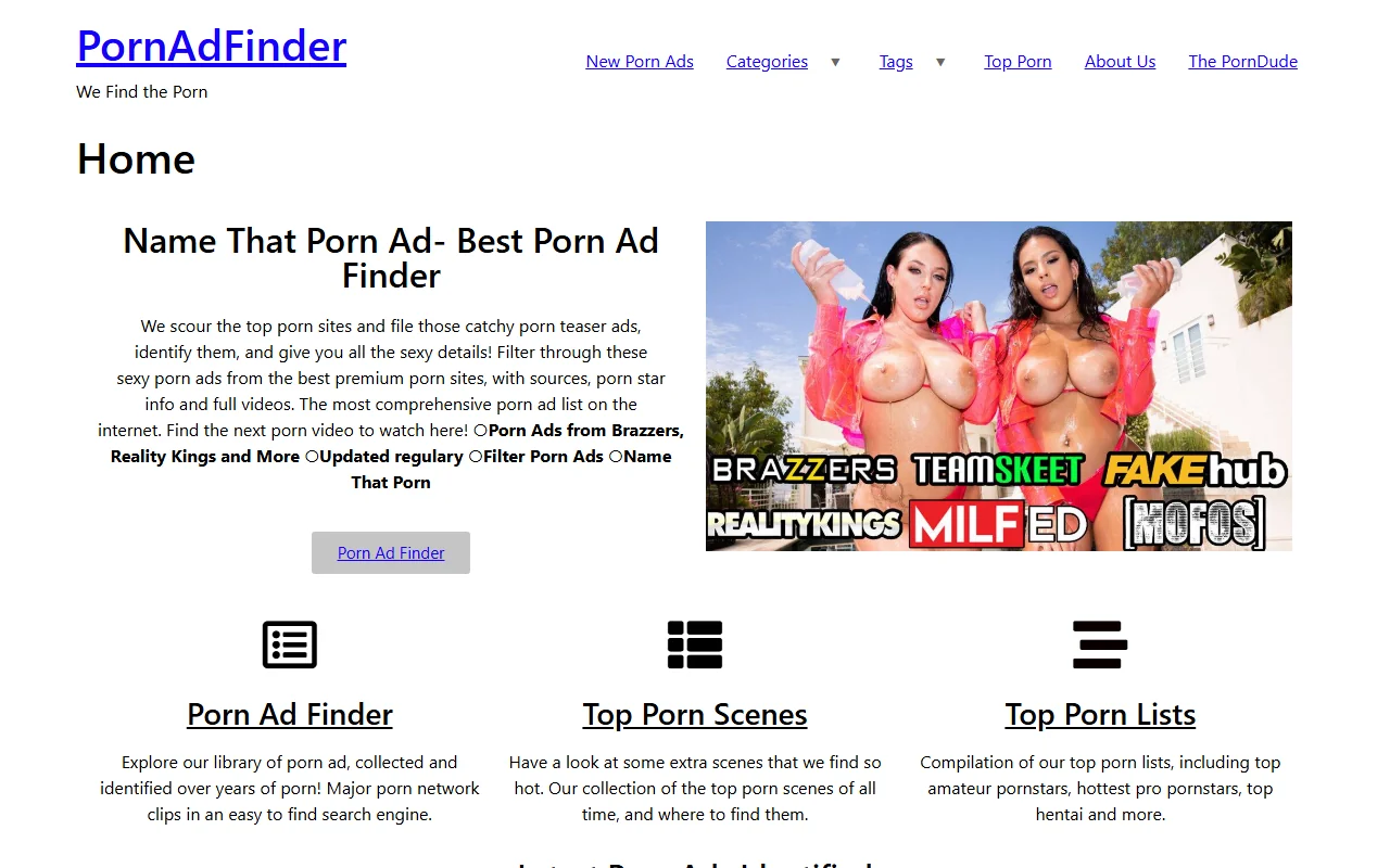 Screenshot: Pornadfinder Screenshot of Pornadfinder